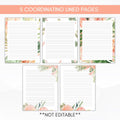 TROPICAL lined stationery set